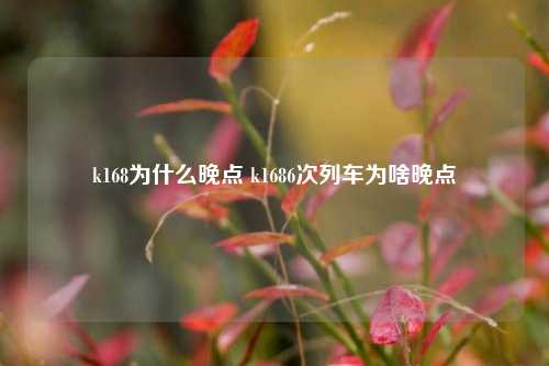 k168为什么晚点 k1686次列车为啥晚点