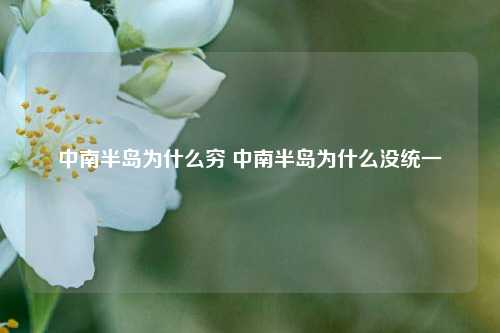 中南半岛为什么穷 中南半岛为什么没统一