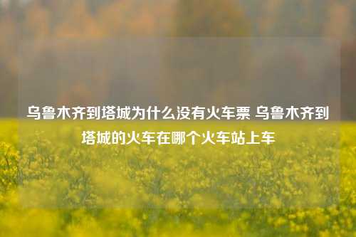 乌鲁木齐到塔城为什么没有火车票 乌鲁木齐到塔城的火车在哪个火车站上车