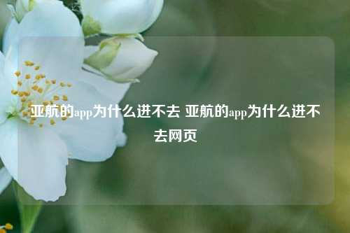 亚航的app为什么进不去 亚航的app为什么进不去网页