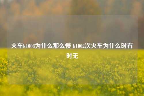 火车k1008为什么那么慢 k1002次火车为什么时有时无