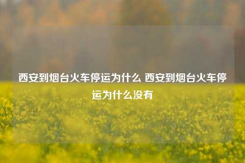 西安到烟台火车停运为什么 西安到烟台火车停运为什么没有