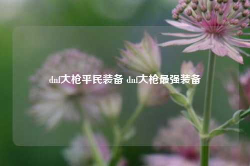 dnf大枪平民装备 dnf大枪最强装备